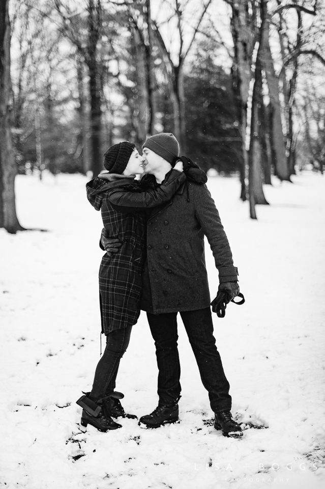 Arielle & Hugh's Snowy DC Engagement Photos