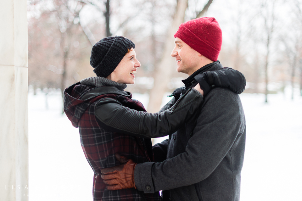 Arielle & Hugh's Snowy DC Engagement Photos