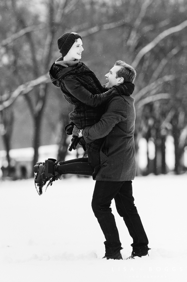 Arielle & Hugh's Snowy DC Engagement Photos