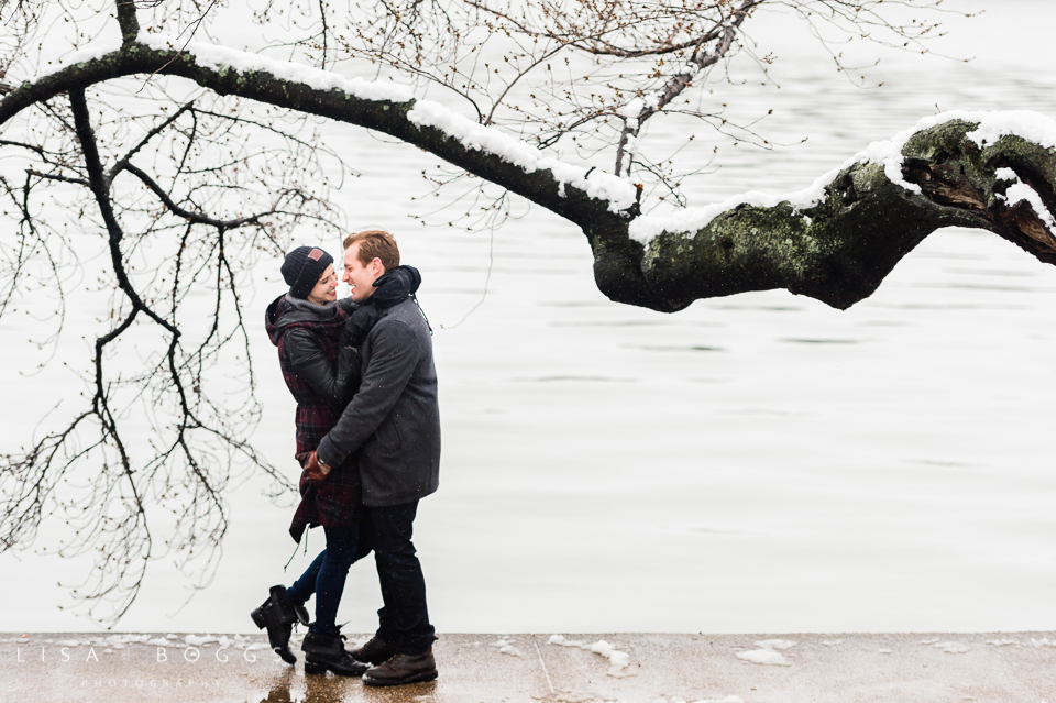 Arielle & Hugh's Snowy DC Engagement Photos