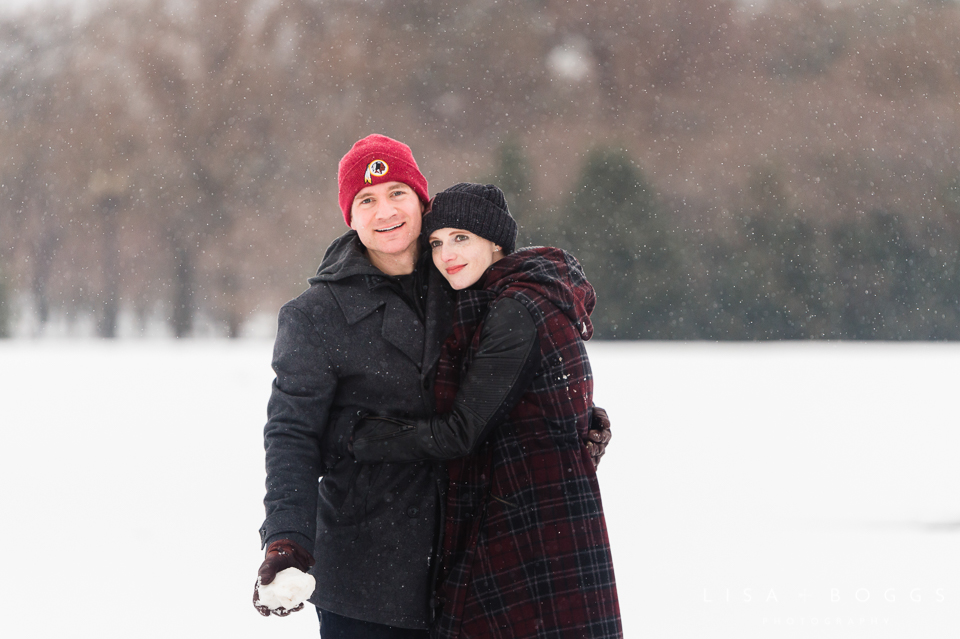 Arielle & Hugh's Snowy DC Engagement Photos