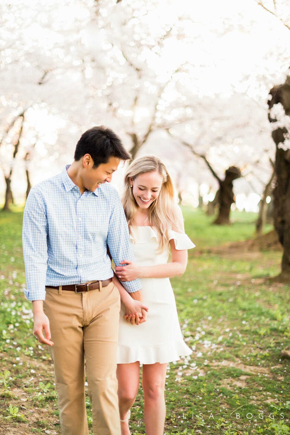 Jessica & Andrew’s DC Cherry Blossom Engagement Photos - Washi