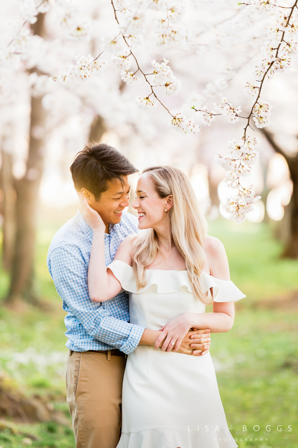 Jessica & Andrew’s DC Cherry Blossom Engagement Photos - Washi