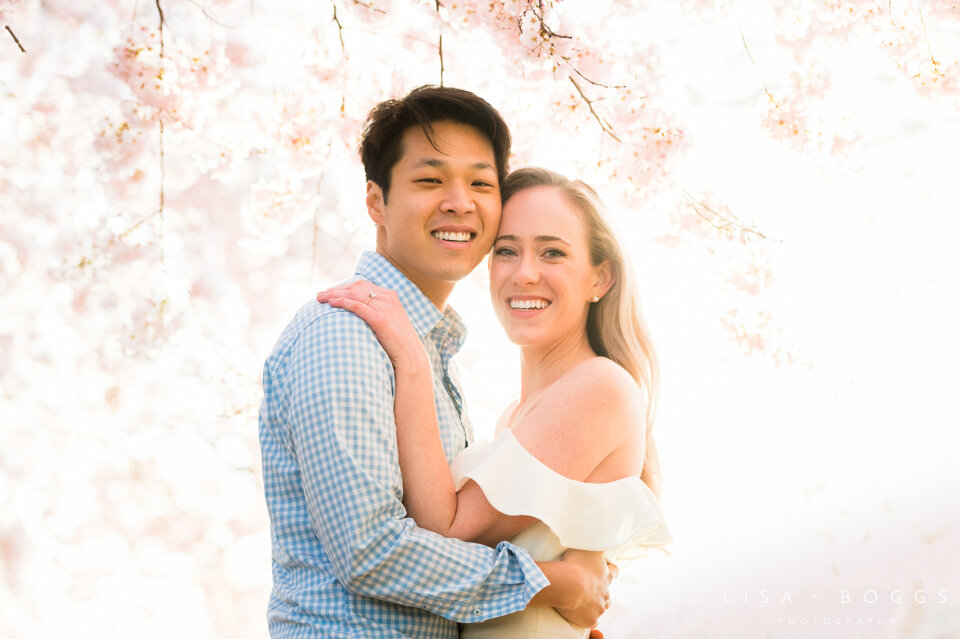 Jessica & Andrew’s DC Cherry Blossom Engagement Photos - Washi