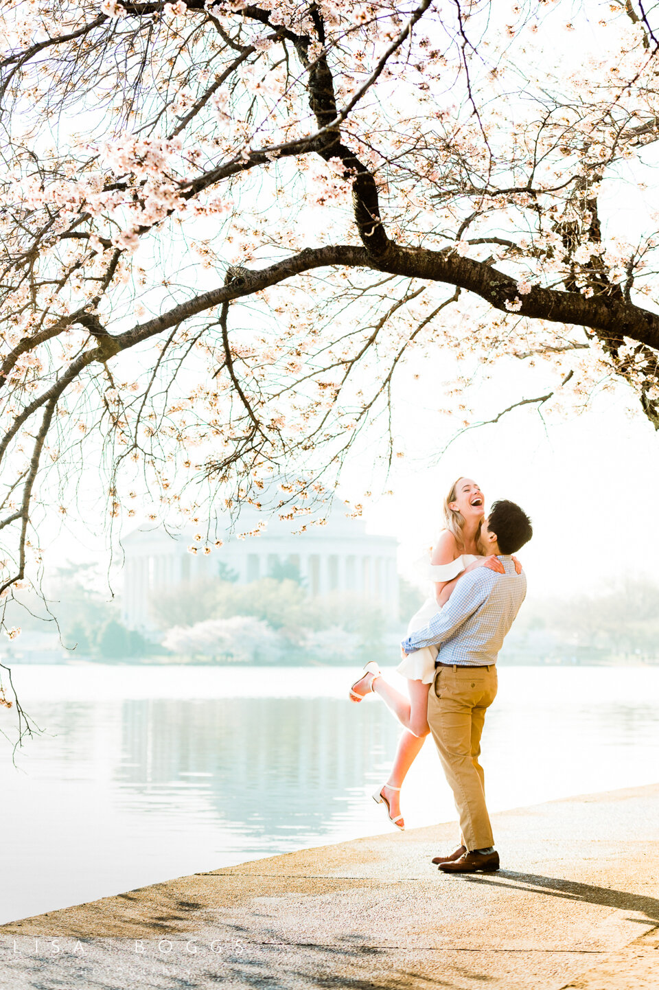 Jessica & Andrew’s DC Cherry Blossom Engagement Photos - Washi