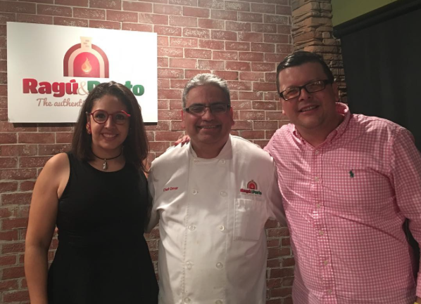 With Chef Omar in his great restaurant Ragú & Pesto