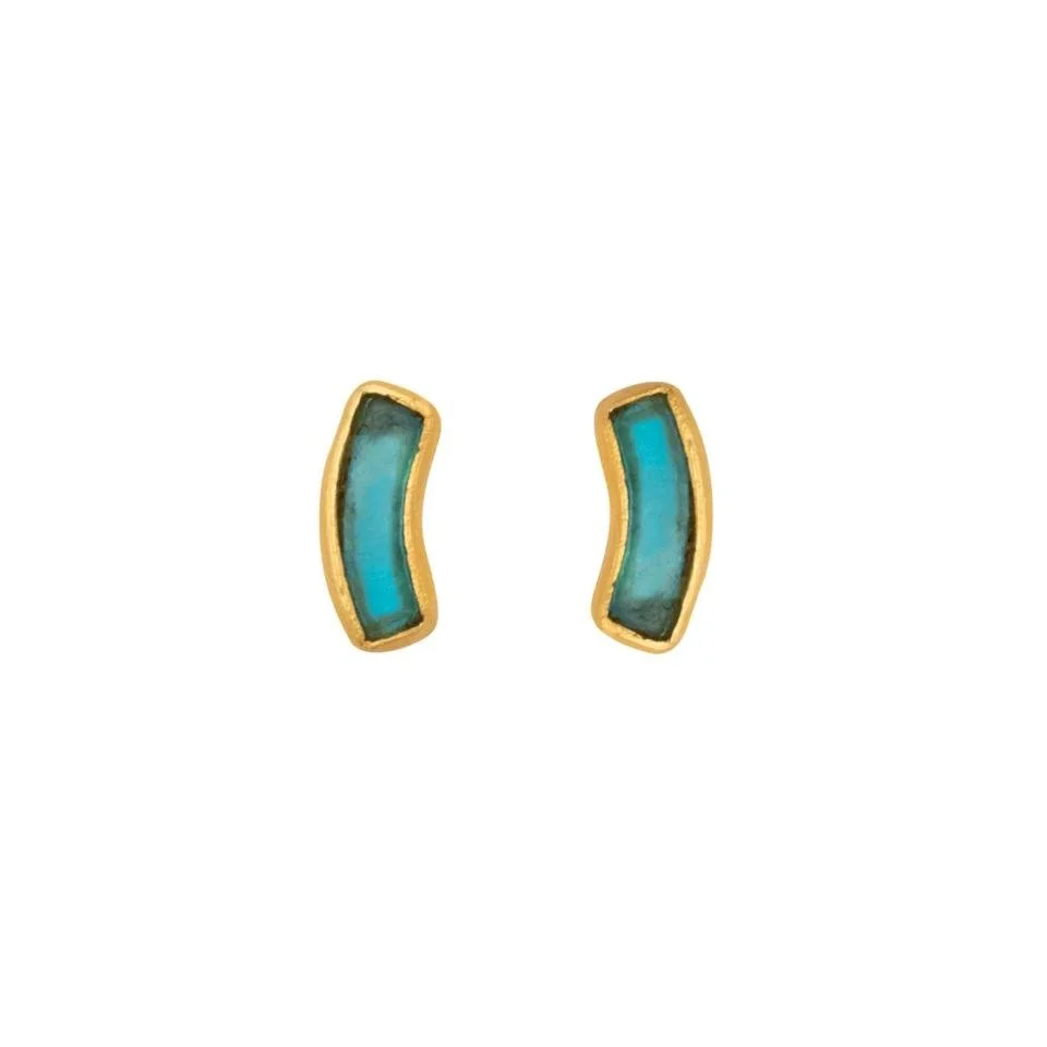 Michael Vincent Michaud Turquoise Arc Post Earrings