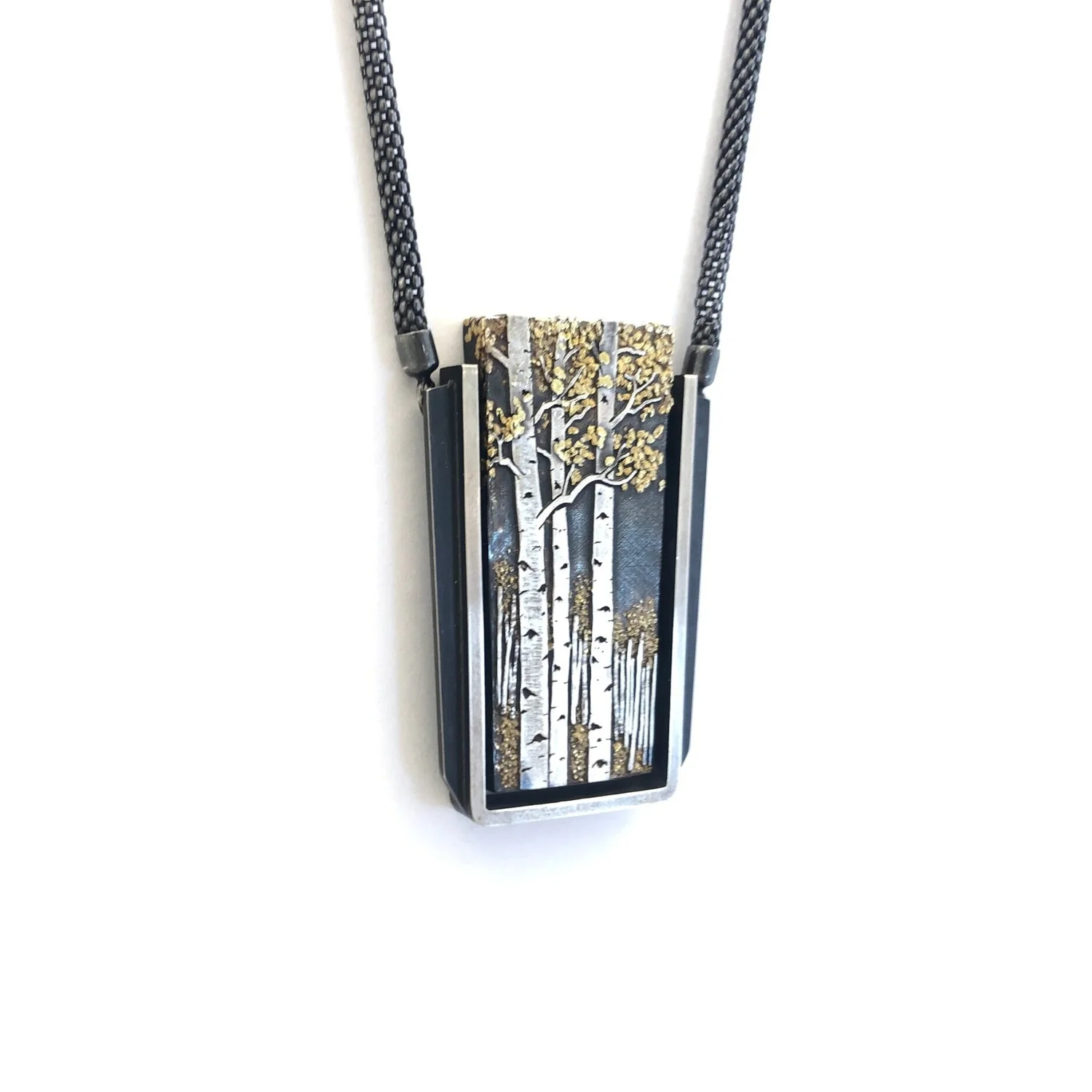 Aspen Trees Rectangular Necklace The Jewel Aspen Trees Rectangular Necklace The