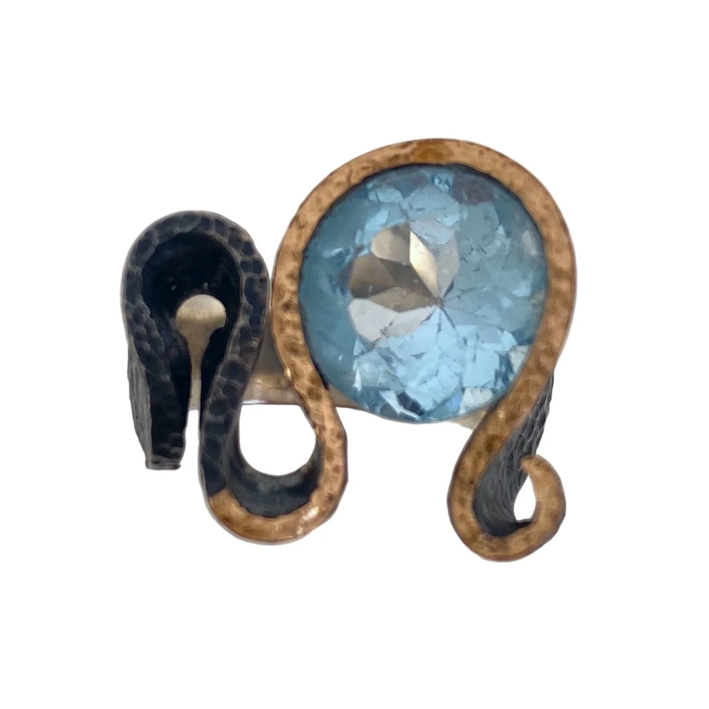 Bora Blue Topaz Swoopy Ring