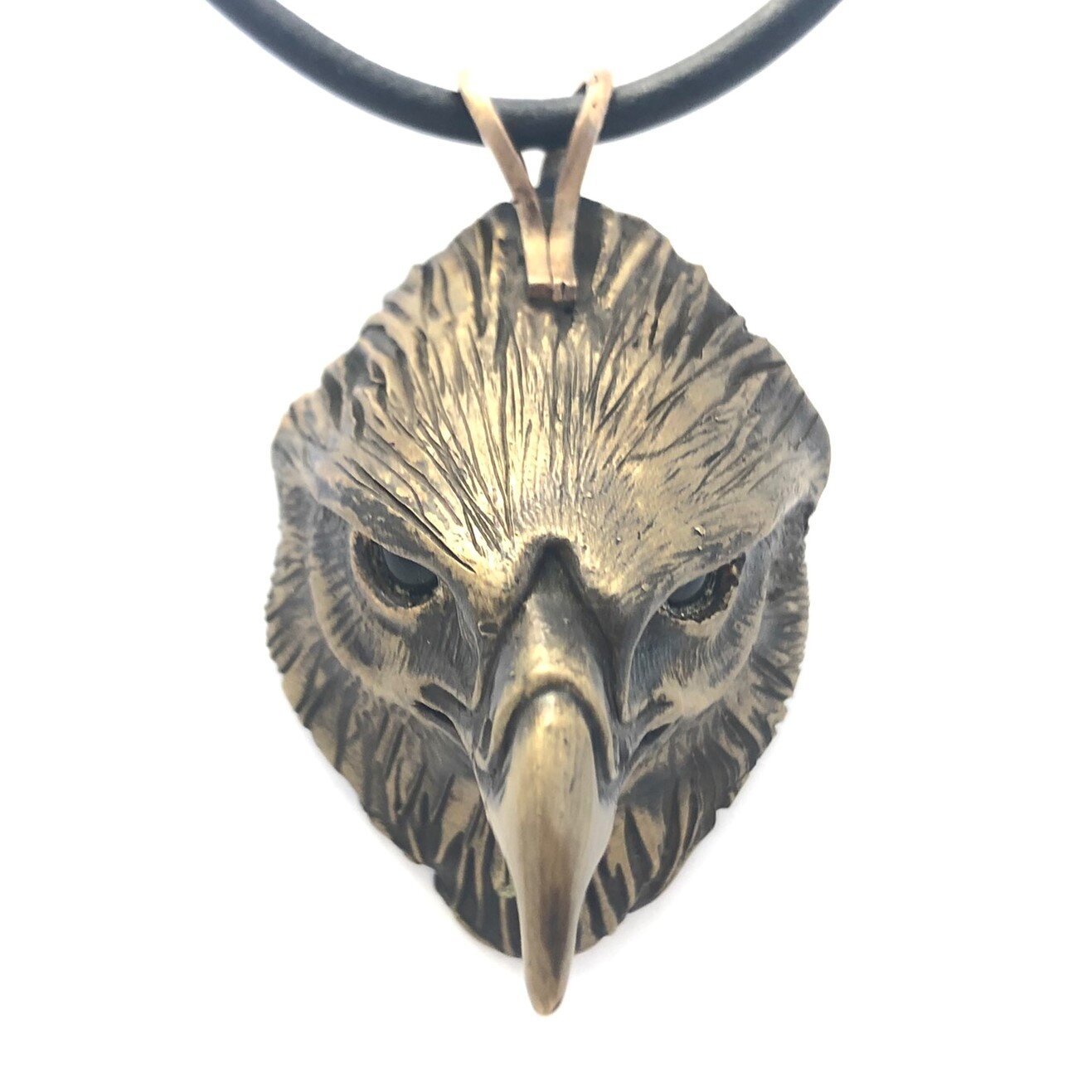 eagle totem Solid Stainless steel Eagle pendant also available in Gold or Bronze steel eagle necklace eagle animal pendant