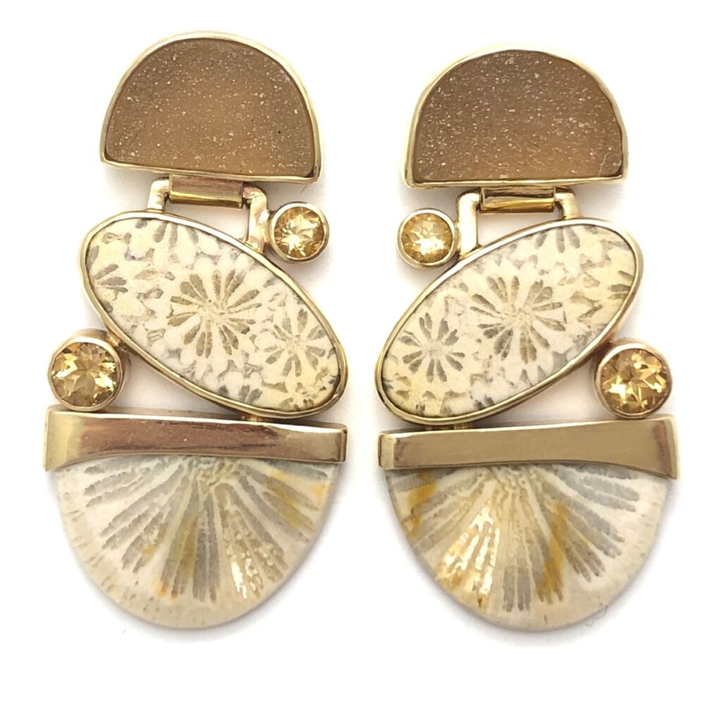 Multi-Styled Stone-Quartz Druzy Gold-Filled Hook Earrings – Maureen's  Island Gems