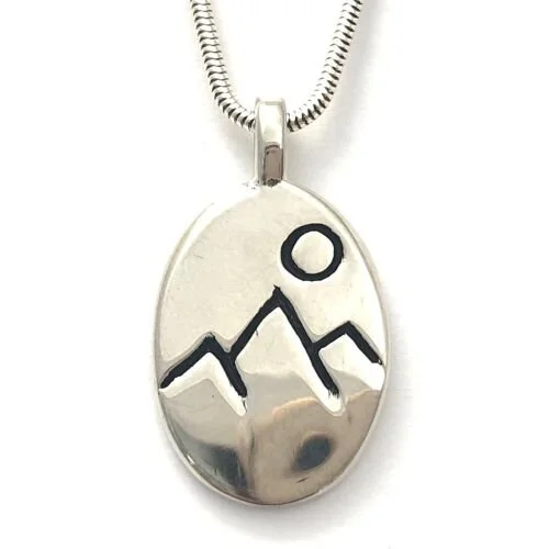 Moonlit Mountain Peaks Pendant