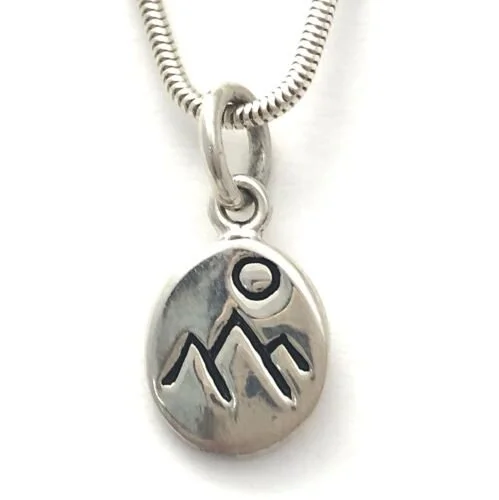 Moonlit Mountain Peak Charm