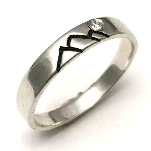 Moonlit Mountain and Diamond Ring