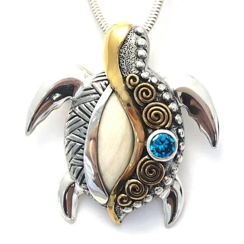 Jeweled Sea Turtle Pin/Pendant
