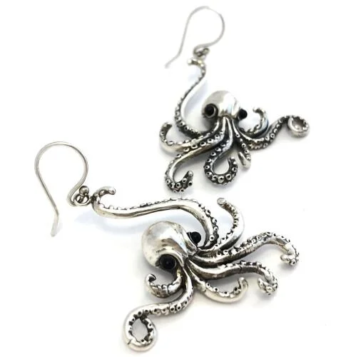 Stretching Octopus Earrings