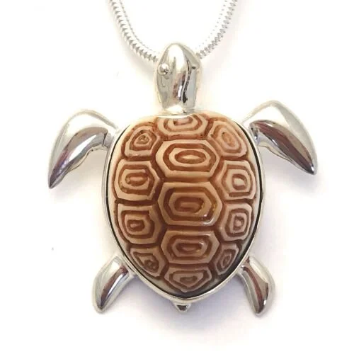 Carved Sea Turtle Pendant