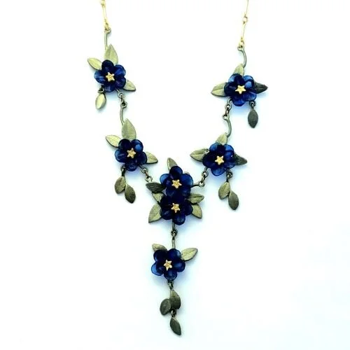 Blue Violet Statement Necklace