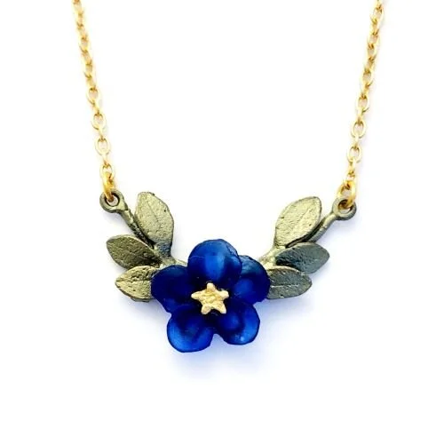 Blue Violet Bar Necklace