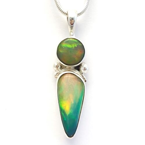 sterling silver bale Oregon Opal pendant jewelry Natural stone necklace