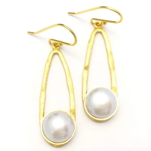 Pearl Open Earrings