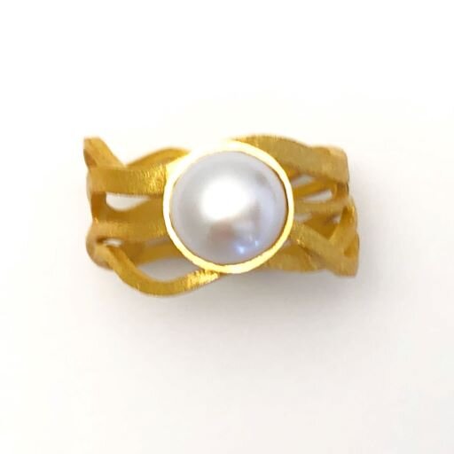 Pearl Vermeil Ring