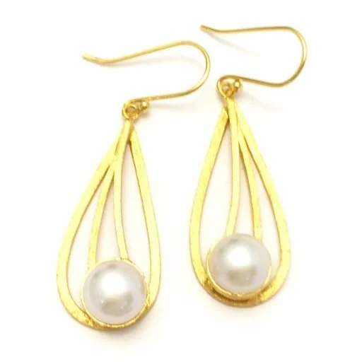 Pearl Vermeil Earrings