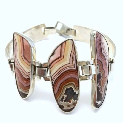 .925 Montana Dryhead Agate Bracelet Cuff