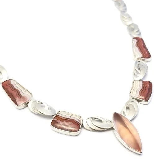 .925 Montana Dryhead Agate Necklace