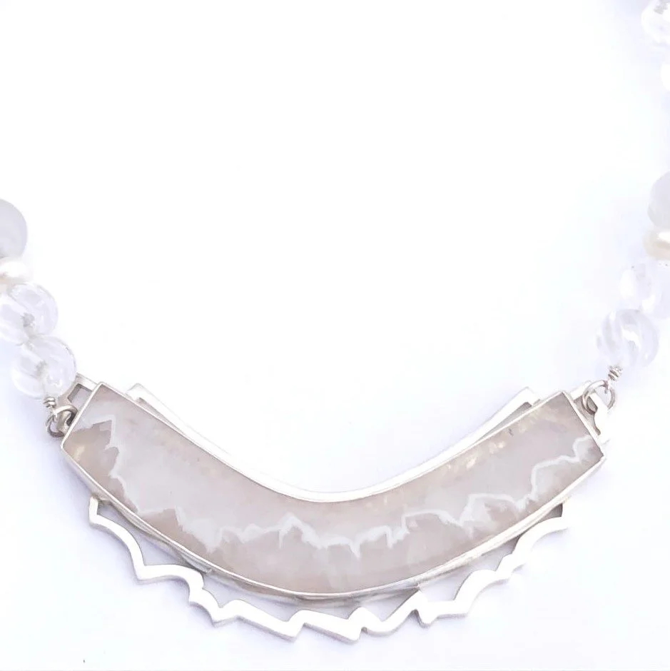 .925 Agate, Quartz Beads and Pearls