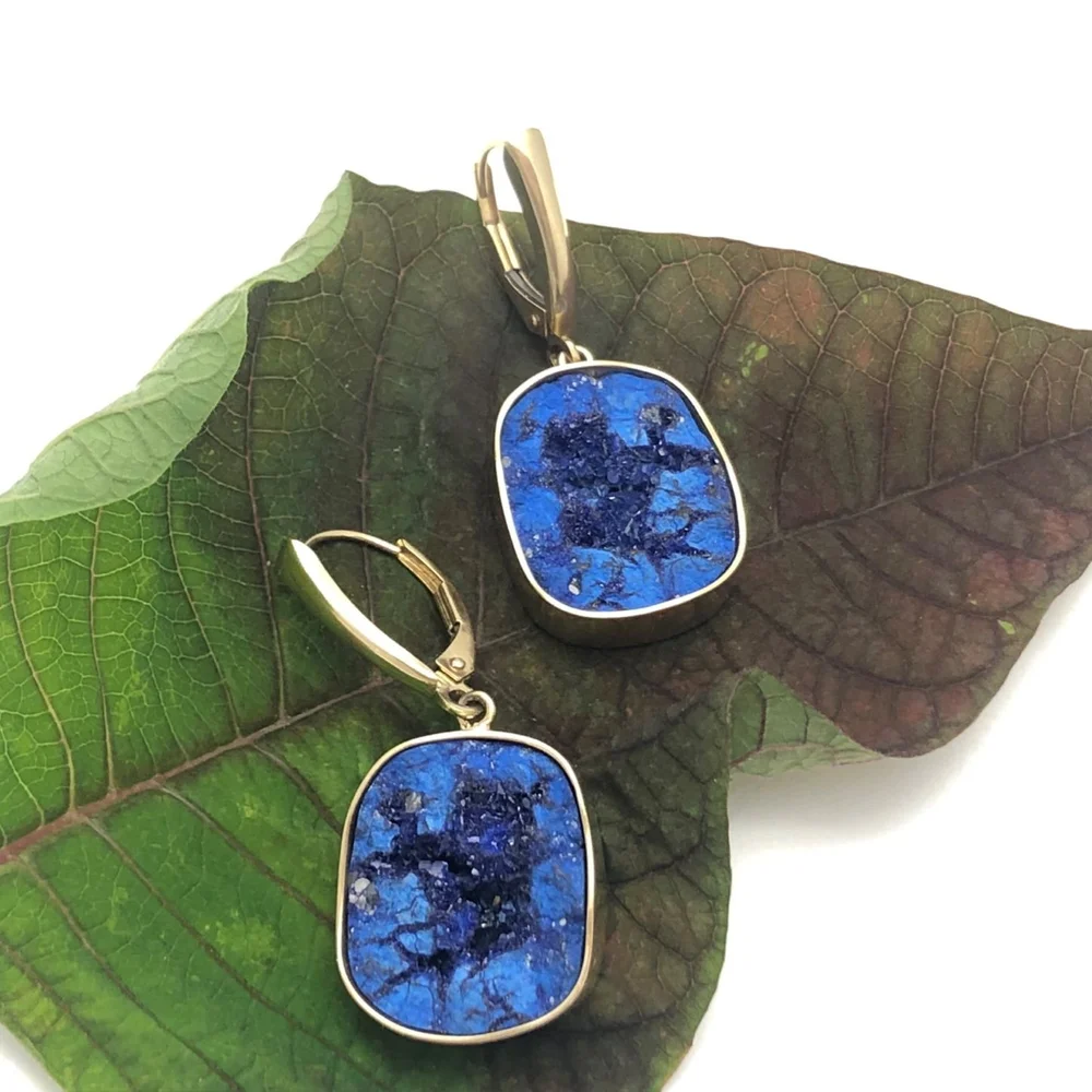 Blueberry Azurite Earrings — The Jewel