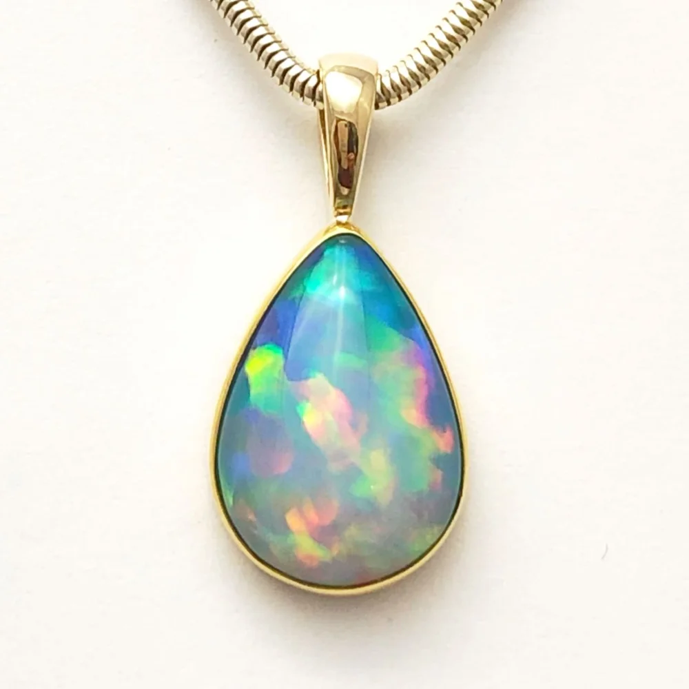 22/14k Ethiopian Opal Pendant — The Jewel
