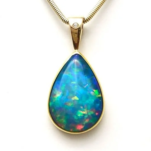 22/14k Ethiopian Opal Pendant