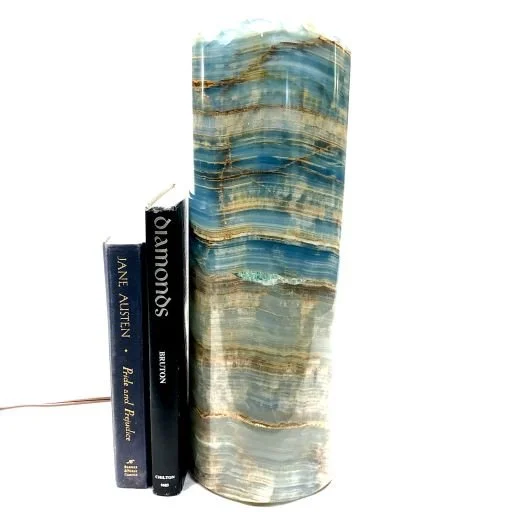 Argentina Blue Alabaster Lamp