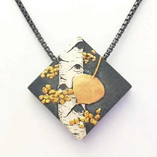 Aspen Duet Solo with Gold Leaf Necklace