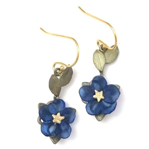 Blue Violet Dangle Earrings