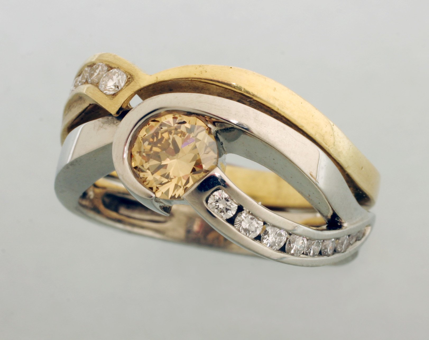 18kt Fancy Brown Diamond Ring Set