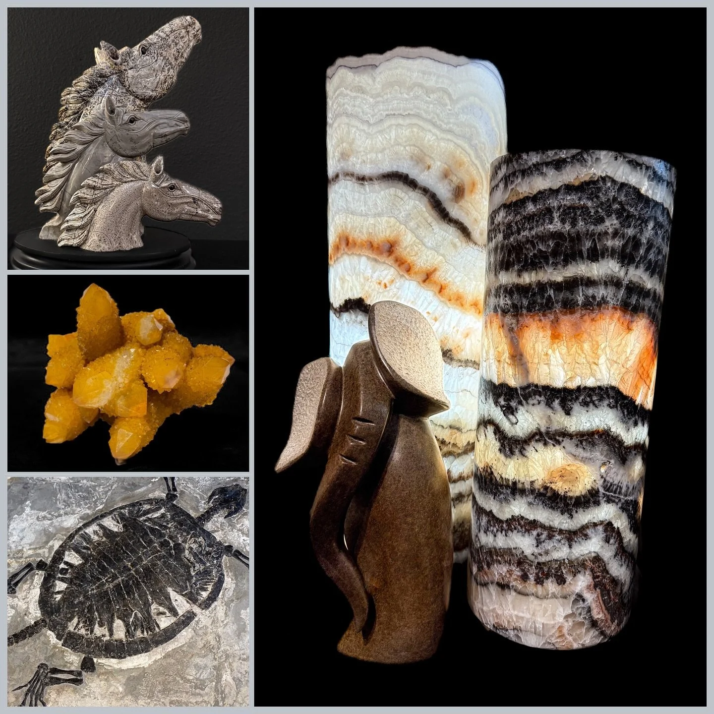 We know we&rsquo;re recognized as a jewelry gallery here in central Oregon, but we&rsquo;d be remiss if we didn&rsquo;t show off our spectacular collection of natural stone decor here on occasion! Alabaster lamps and hand carved bowls, fossils, miner