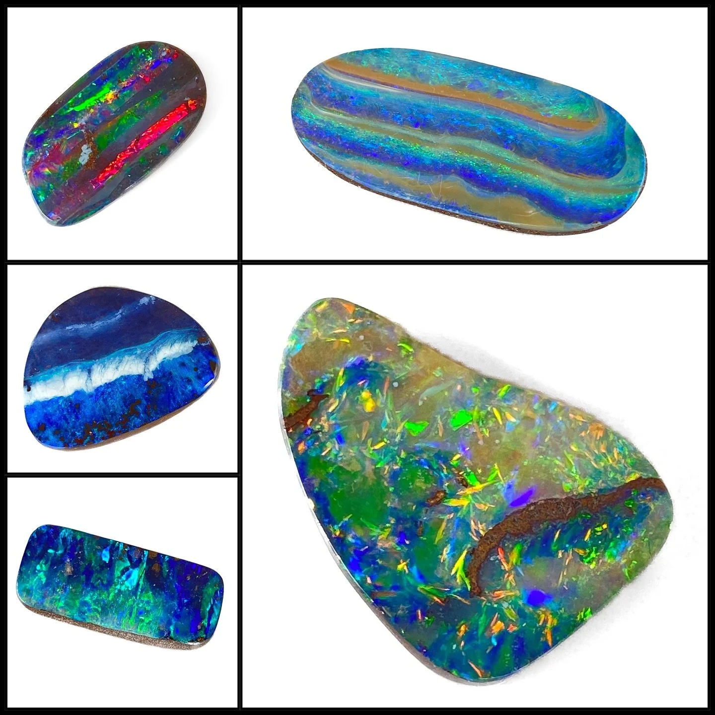 For years I was convinced that opal was Jan&rsquo;s favorite gemstone. The correct answer is plume agate, but who could blame me when these are the types of opals she collects?!? Even when she has beautiful opals, she buys more beautiful opals 🤪 Tru