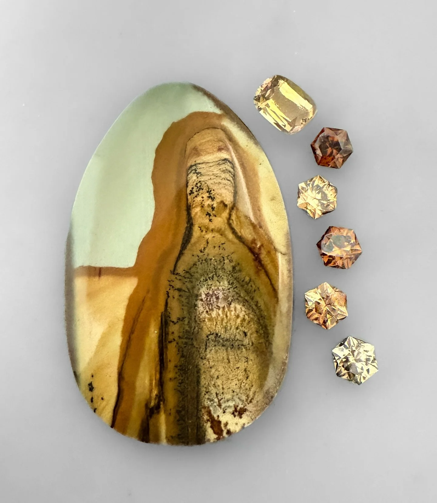 When we say we love and collect rare and unusual agates and jaspers, pieces like this Owyhee Jasper from here in Oregon come to mind. We affectionately refer to this piece as the &ldquo;Madonna&rdquo;, and we think the reason is obvious. Pareidolia, 