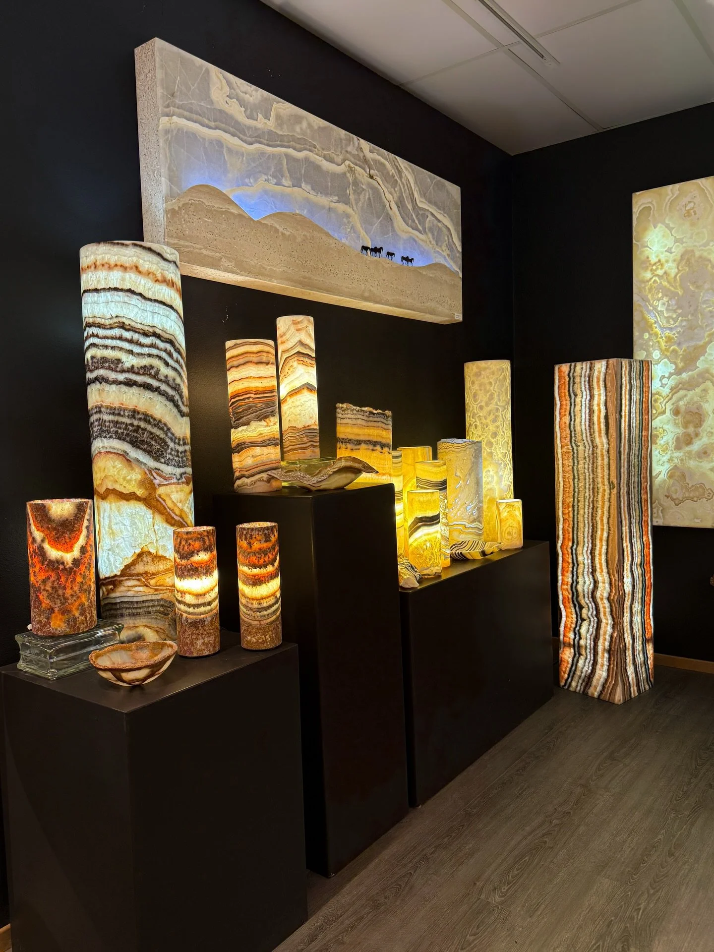 I was struck by the luminous beauty of our alabaster lamps this week since the sun is setting so very early. Every home has at least one little corner that needs a little warm glow! These pieces would make a very special gift this holiday season, a u