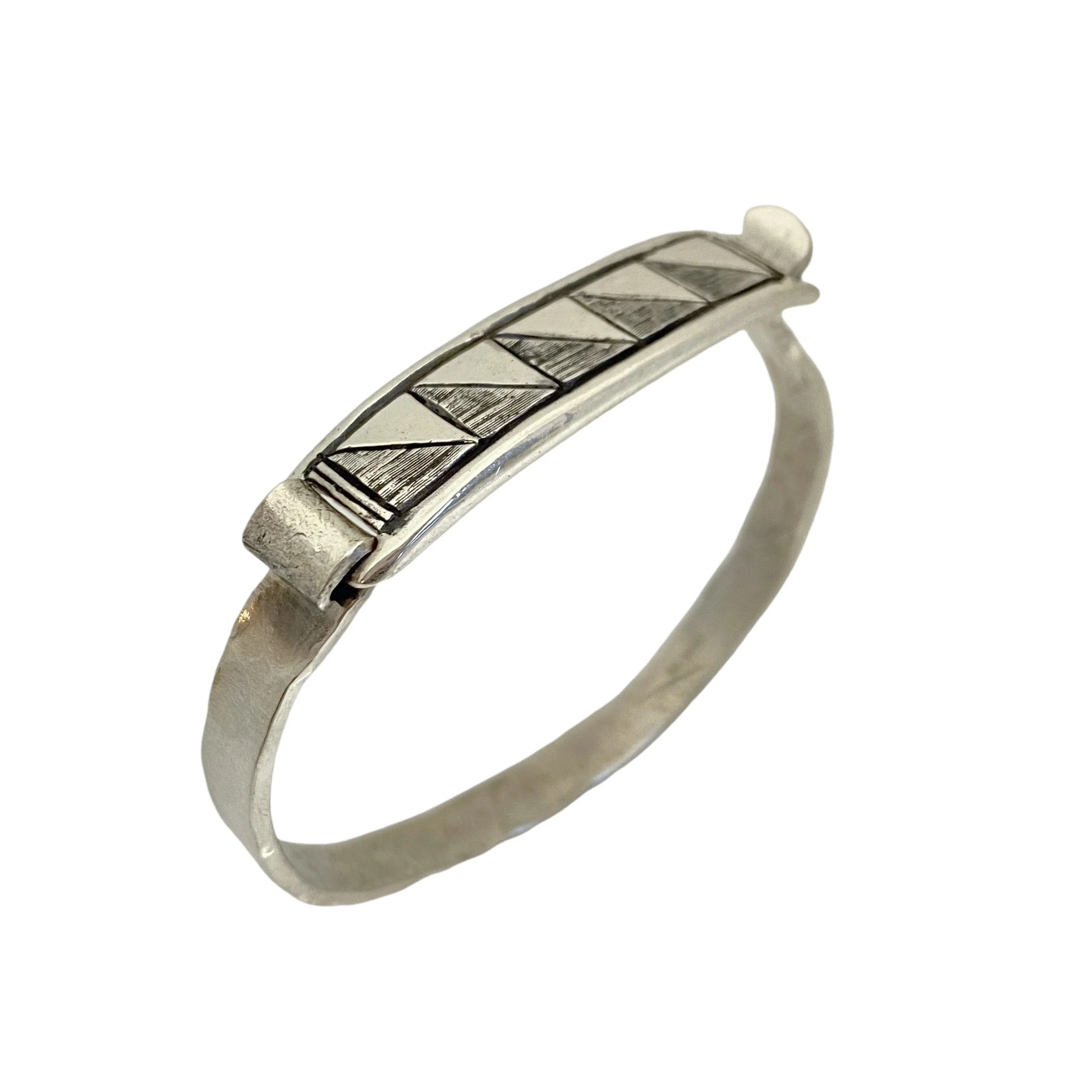 William Belli .925 Quilter's "Roman Stripe" Cuff Bracelet