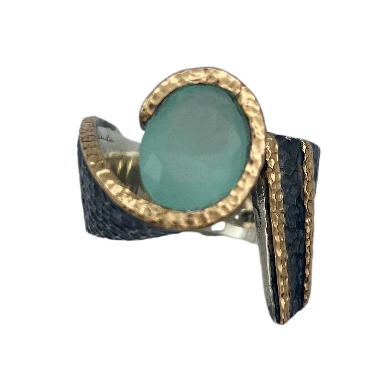 Bora Chalcedony Swooped Wrap Ring