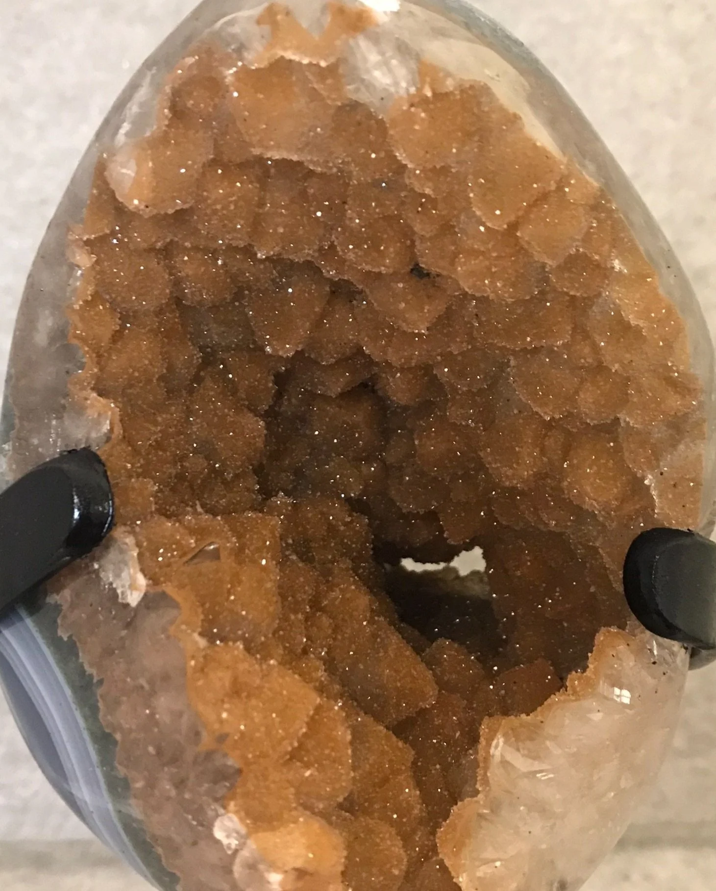 Quartz Crystal in Black Stand (Brazil)