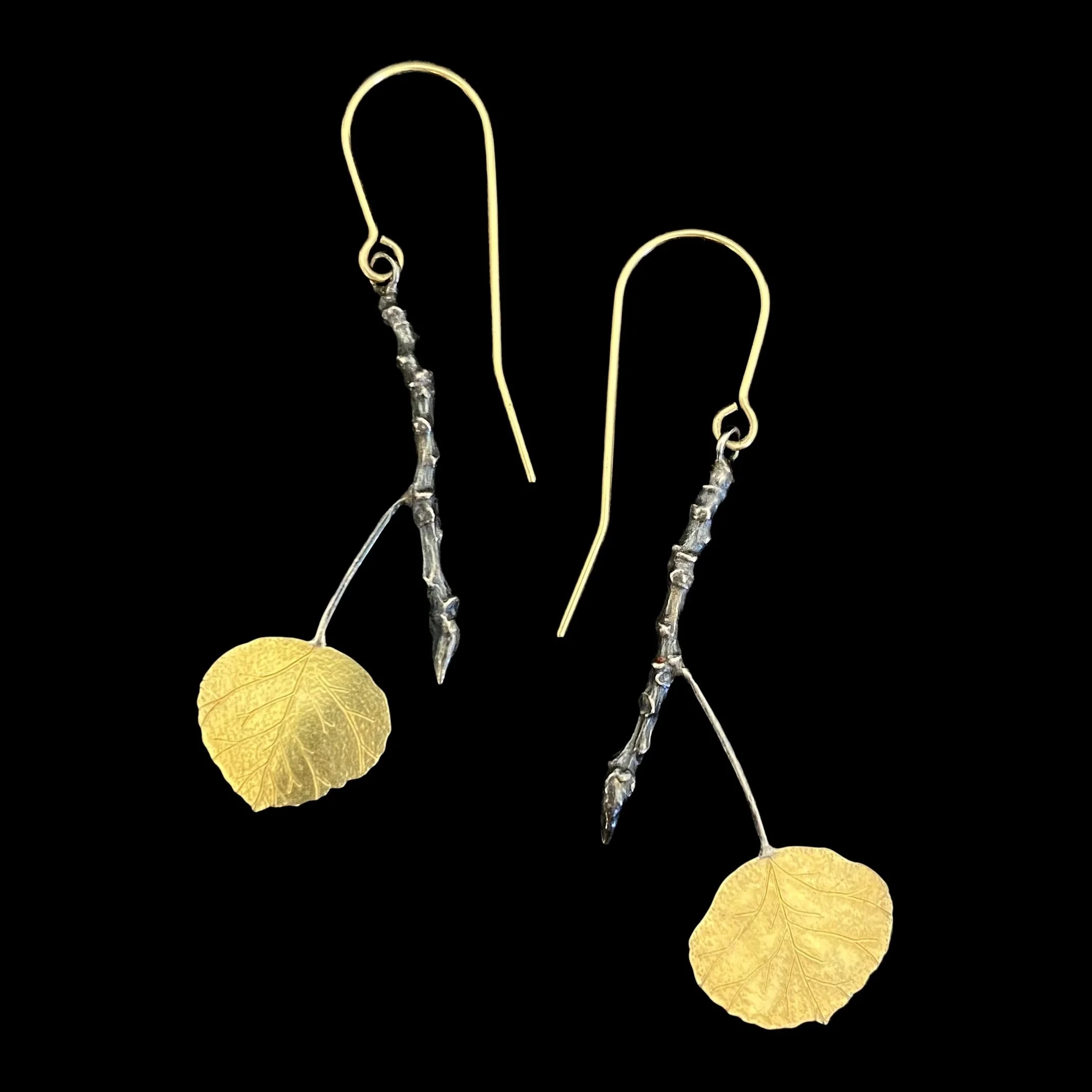 Wolfgang Vaatz Quaking Aspen Single Leaf Earrings