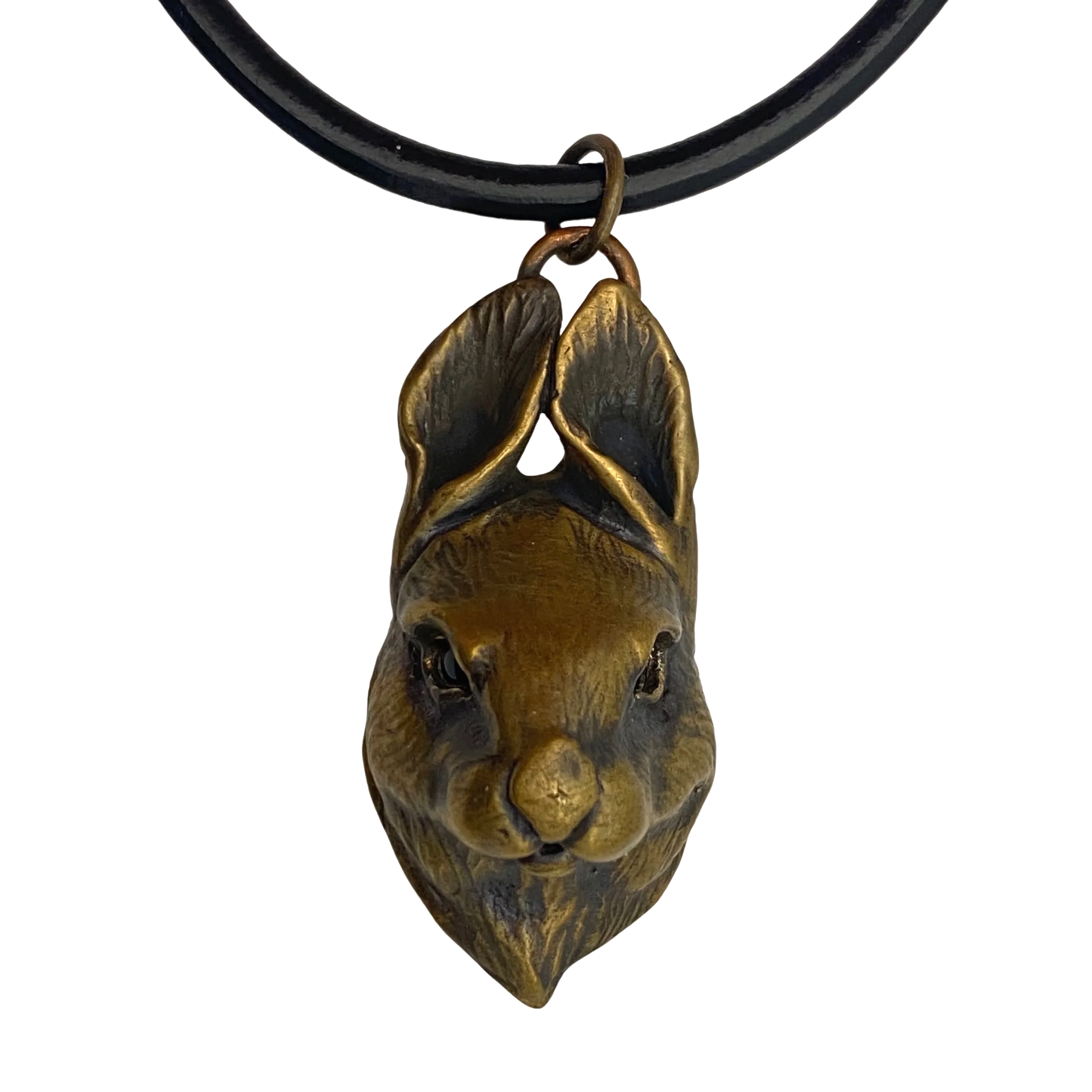 Brooke Stone Bronze Bunny Pendant