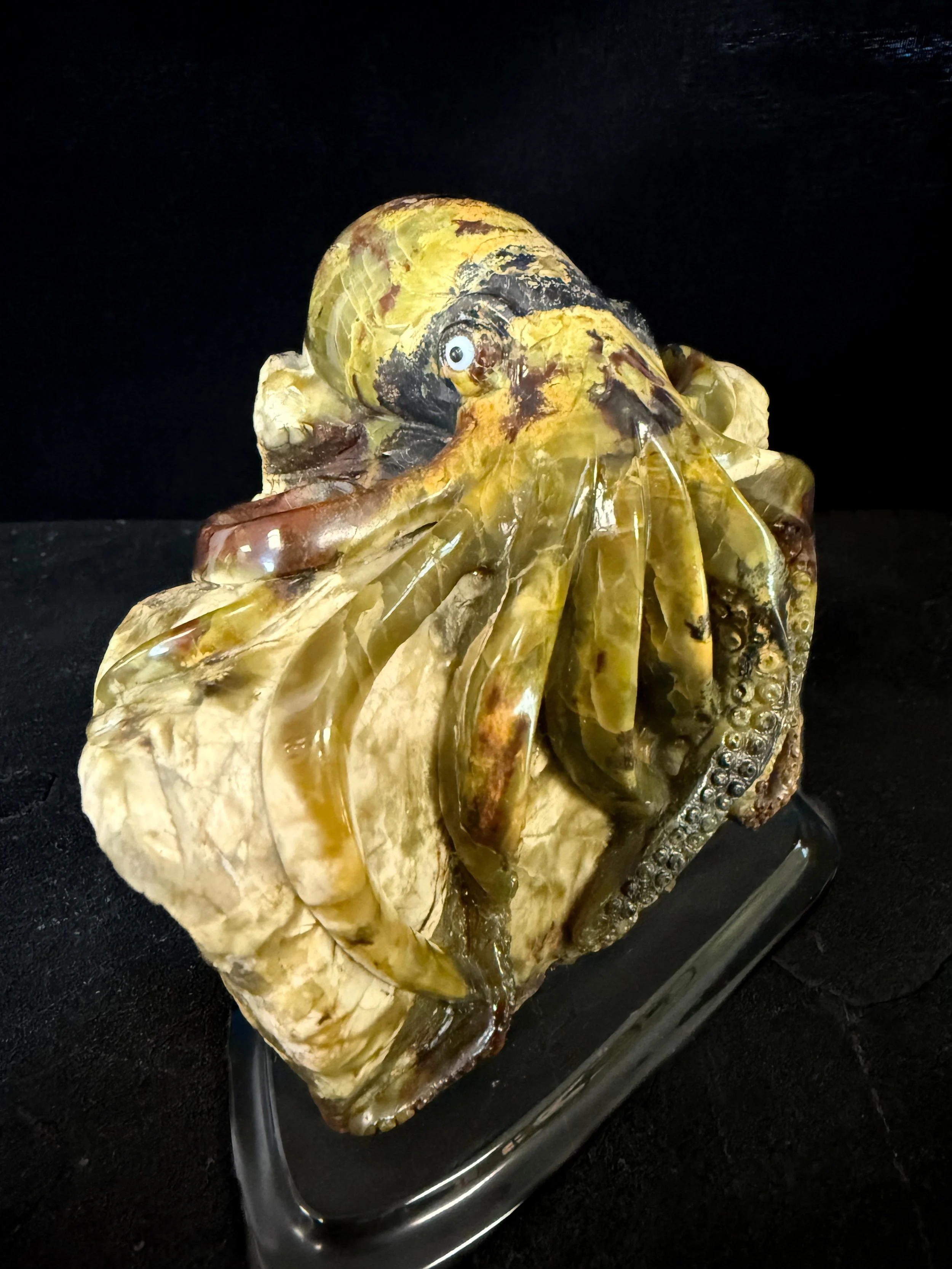 Serpentine Octopus Carving