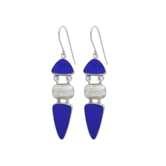 e3165 blue sea glass and pearl earrings .jpg