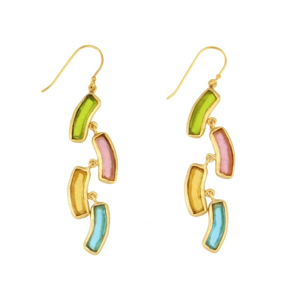 Michael Vincent Michaud Long Arc Dangle Earrings