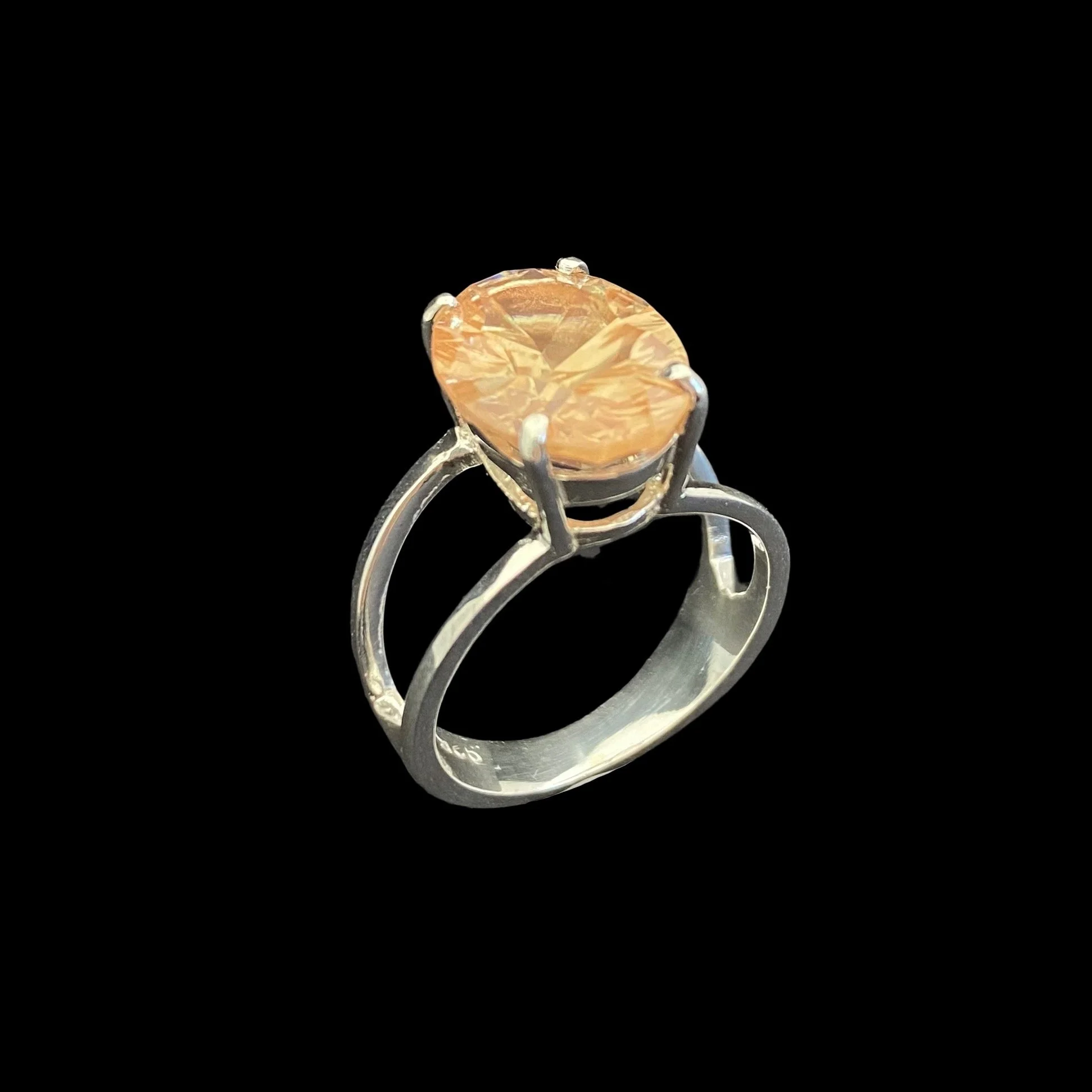 Karla Proud Oregon Sunstone with Schiller Ring